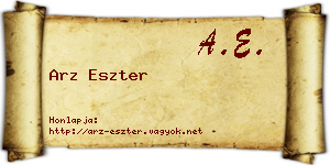 Arz Eszter névjegykártya