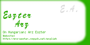 eszter arz business card